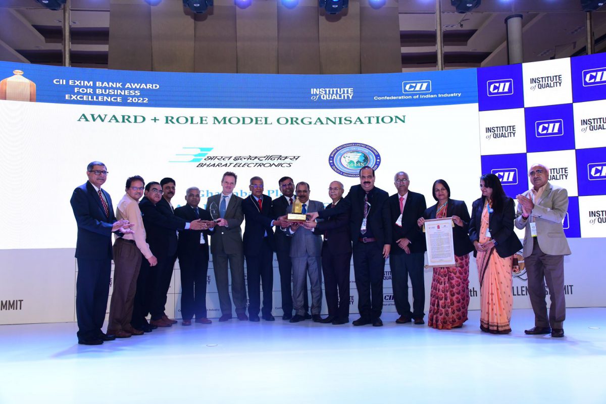 Twin honour of CII EXIM Bank Business Excellence Award (2022) and the Jury’s Commendation for Role Model Organisation for BEL’s Ghaziabad Unit.
