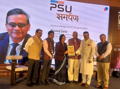 CMD Award – Mr Manoj Jain, CMD, BEL, conferred PSU Samarpan Award by GovConnect