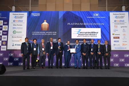 November 2025 -CII Exim Bank Excellence Award – BEL’s Kotdwara Unit wins “Platinum Award” in CII-EXIM Bank Excellence Awards.